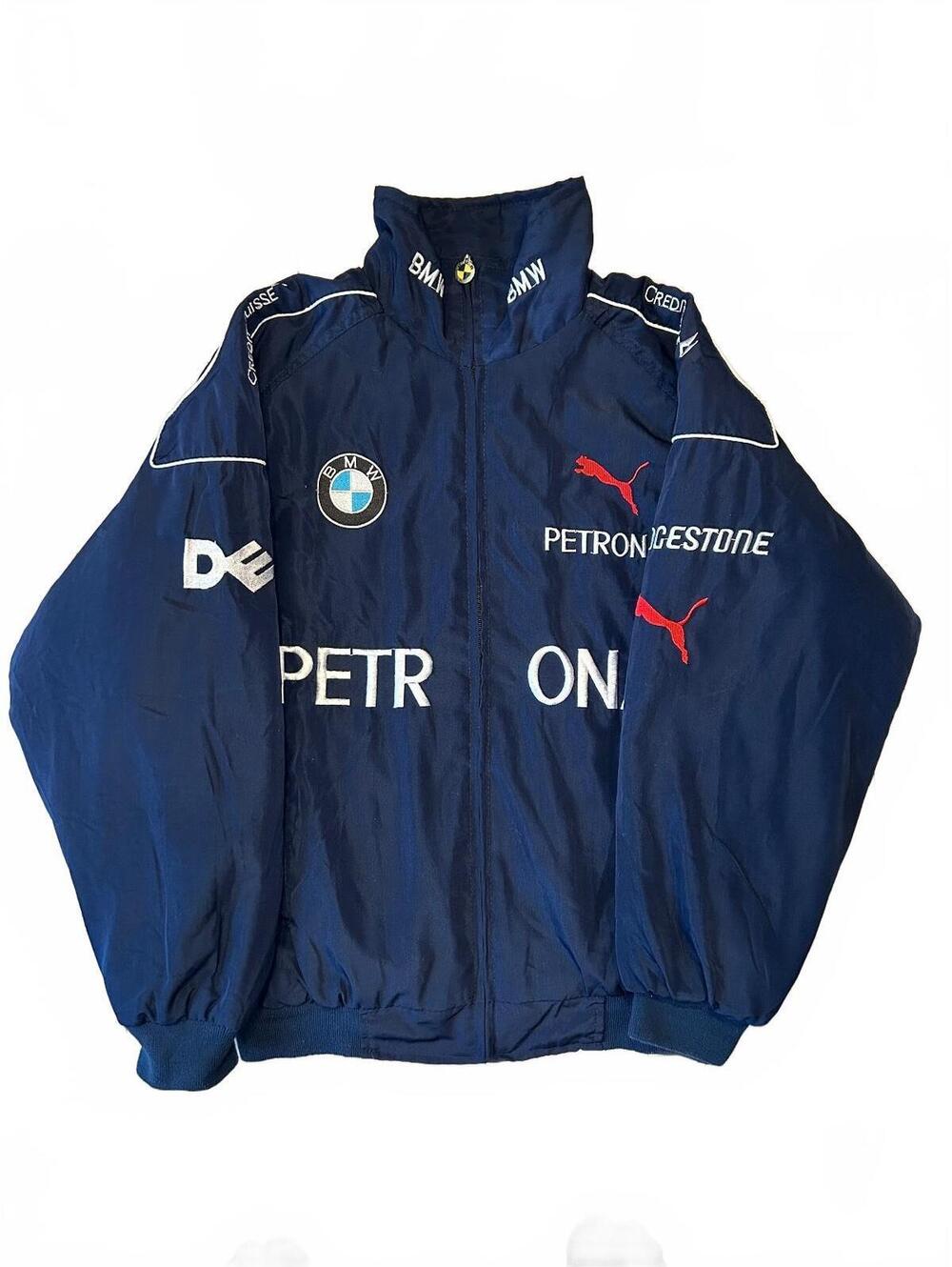 Vintage BMW Petronas F1 Racing Jacket Puma Multi-Sponsor Pit Crew Streetwear